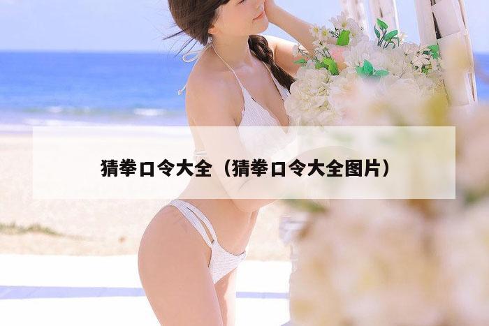 猜拳口令大全(猜拳口令大全图片)